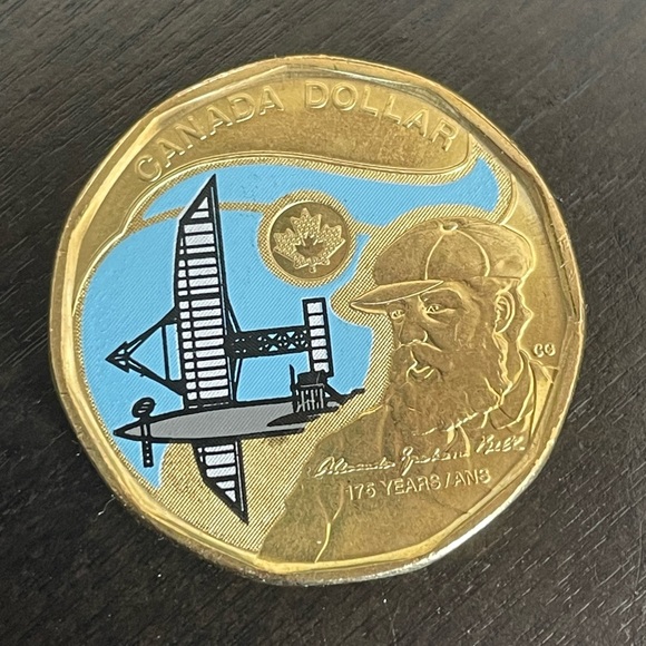 Canadian Loonie Alexander Graham 175 years - Picture 2 of 3
